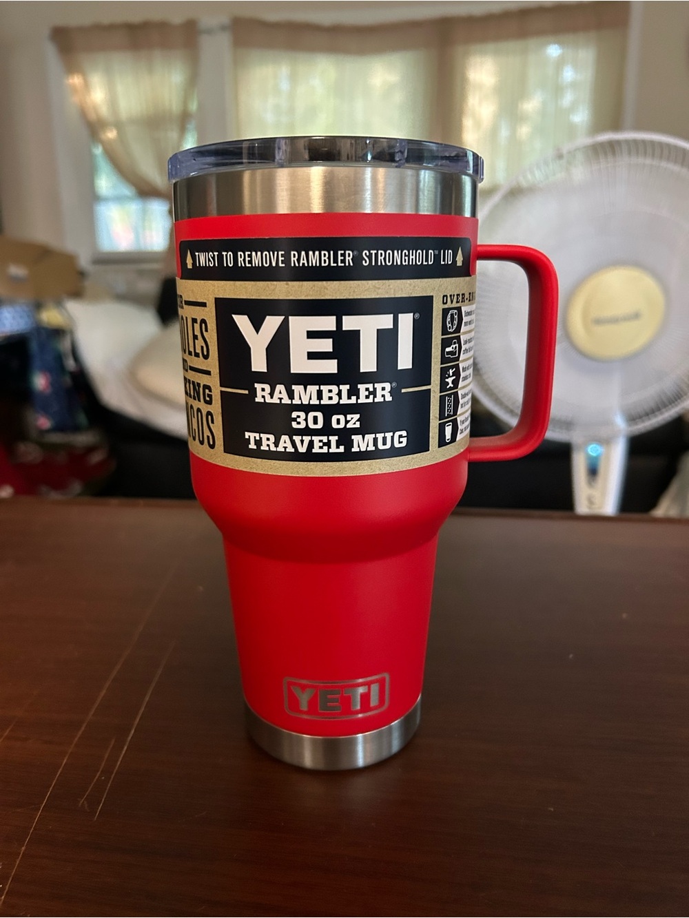 Brand new yeti rambler 30 ounce travel mug with handle and slide top